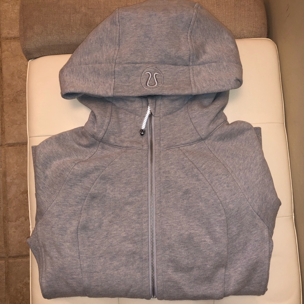 lululemon heathered blue scuba hoodie